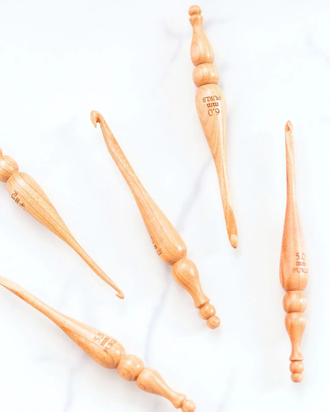 Alpha Series® American Cherry Handmade Wood Crochet Hook - Image 3