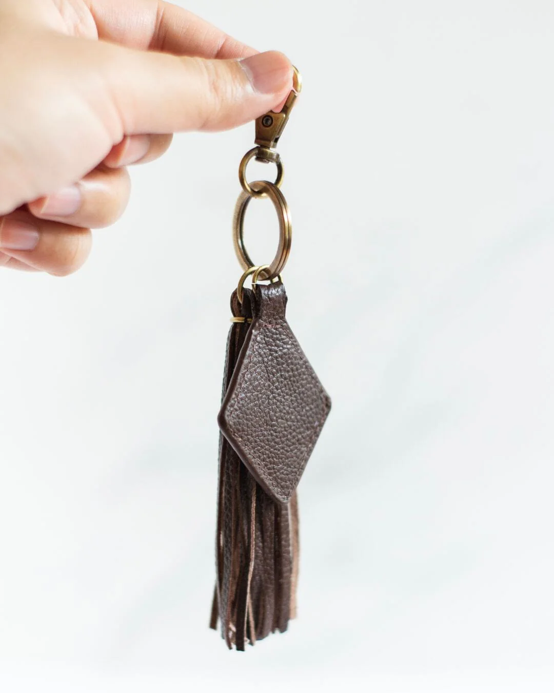 Darcy Leather Tassel Keychain - Image 4