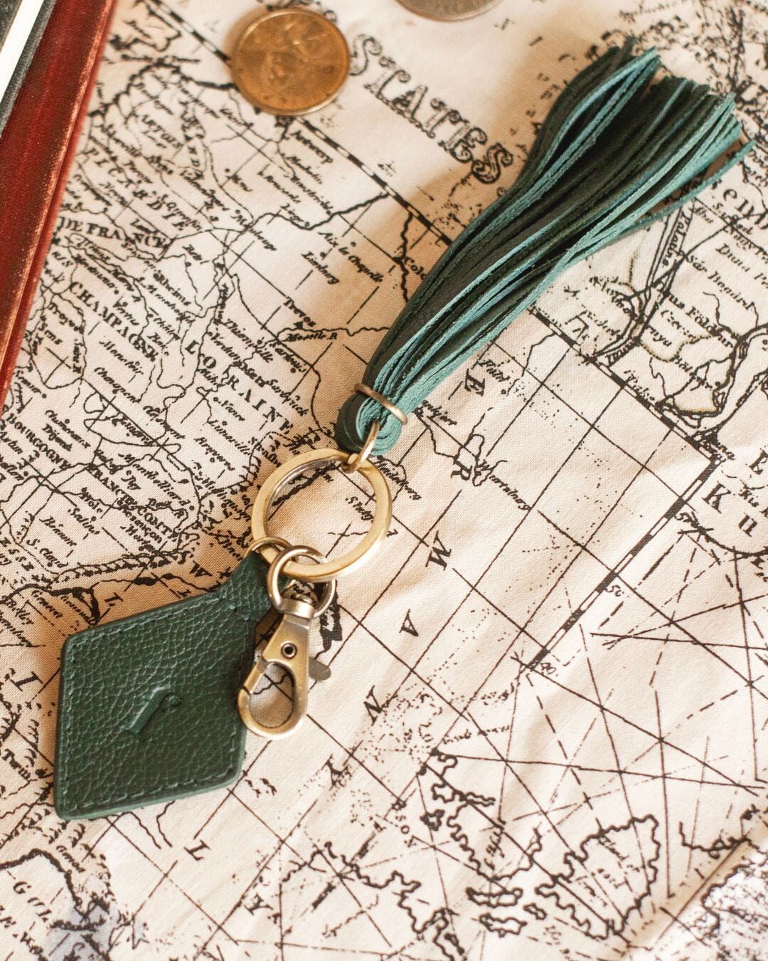Darcy Leather Tassel Keychain - Image 6