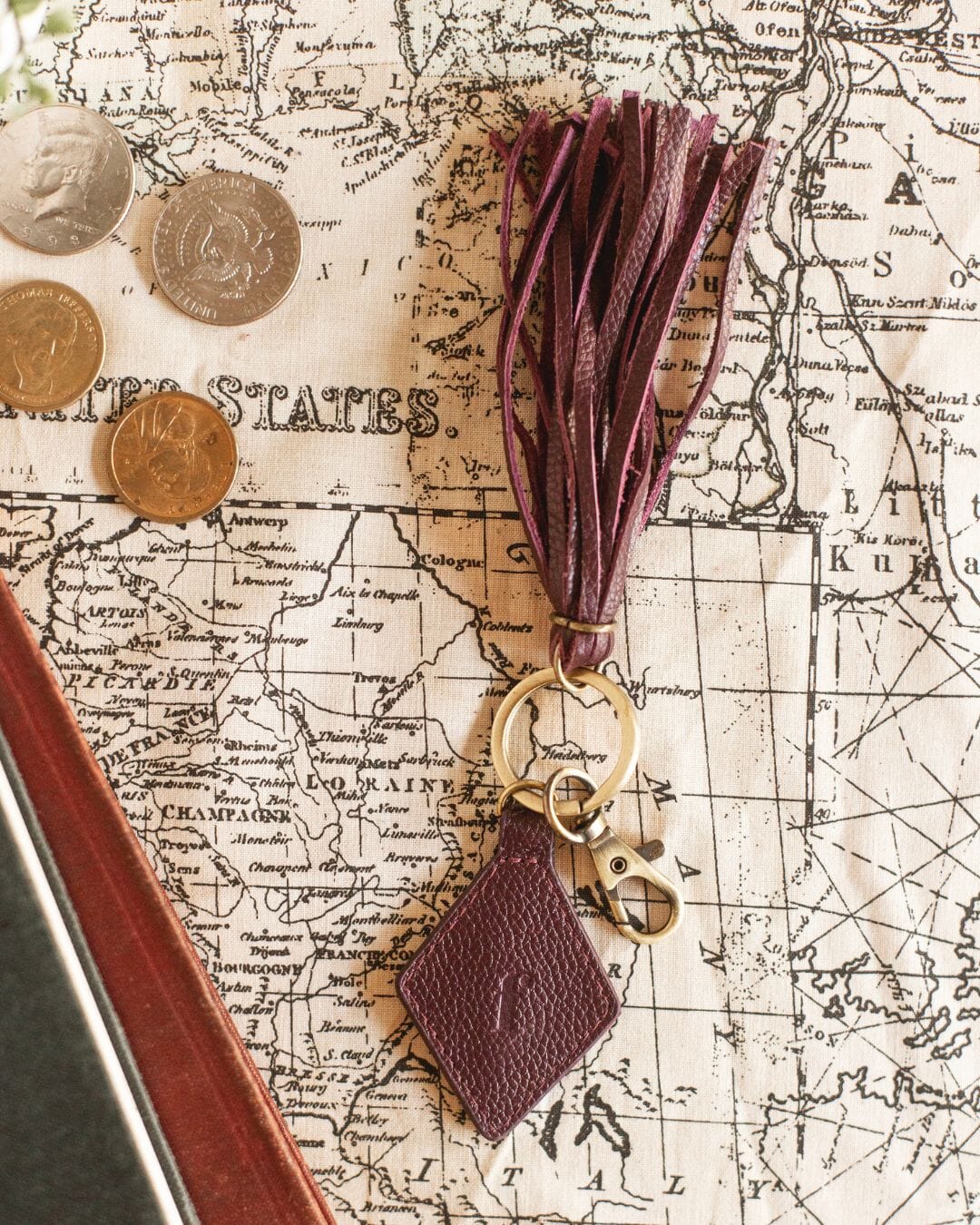 Darcy Leather Tassel Keychain - Image 7