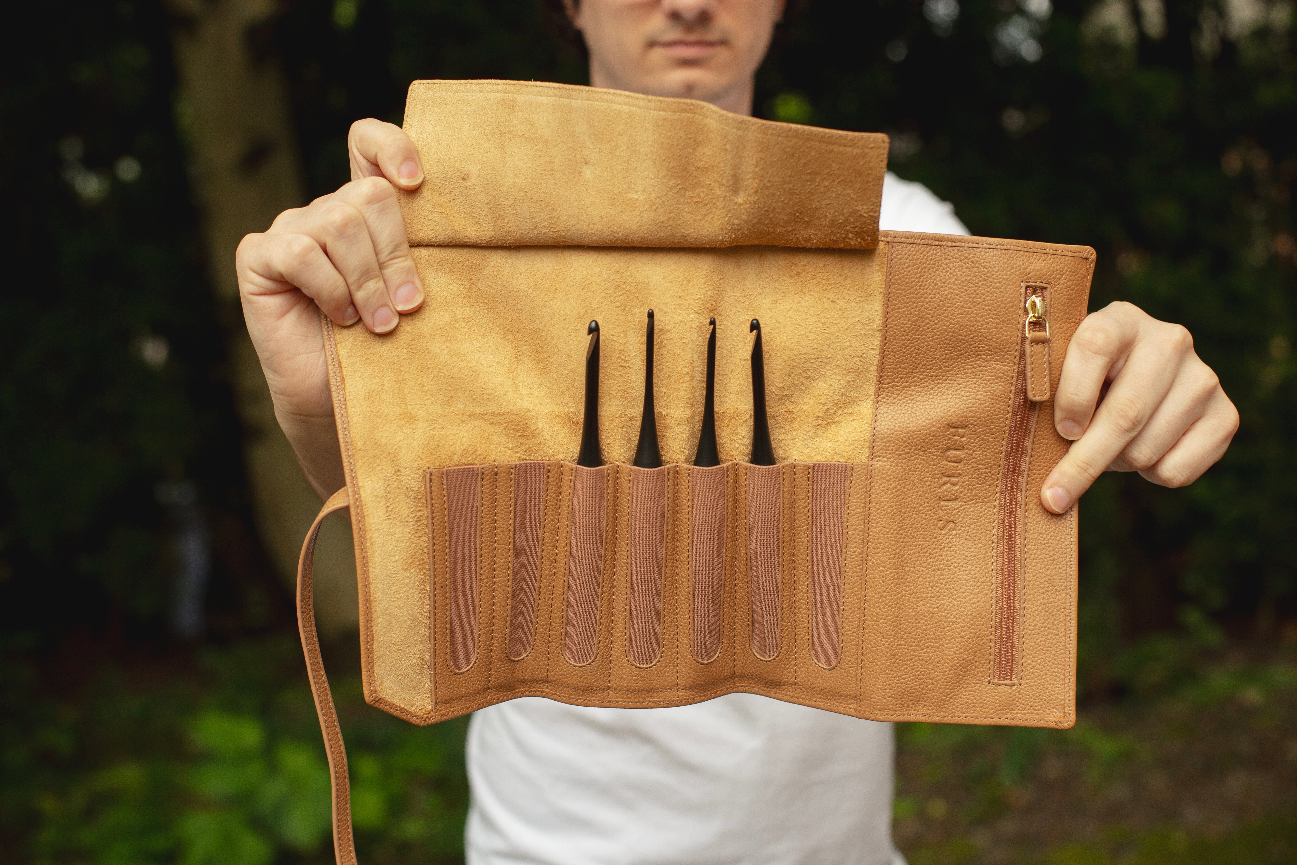 Venture Leather Travel Roll – Crochet Hook Organizer - Image 5