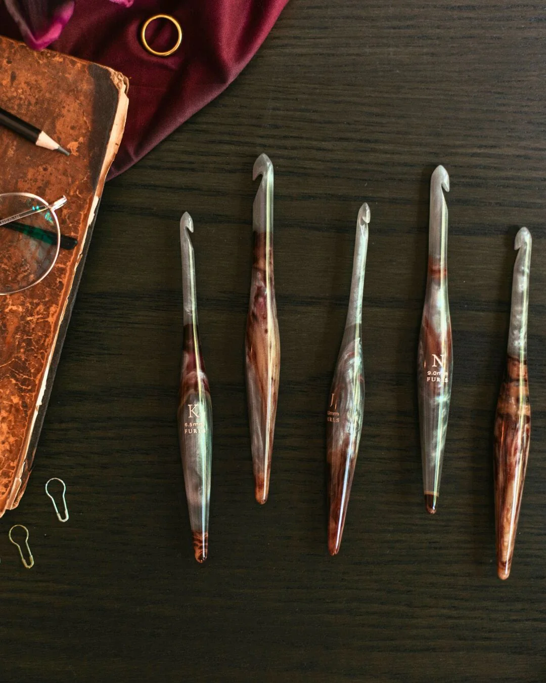 Limited Edition Immortal Streamline Resin Crochet Hooks - Image 4