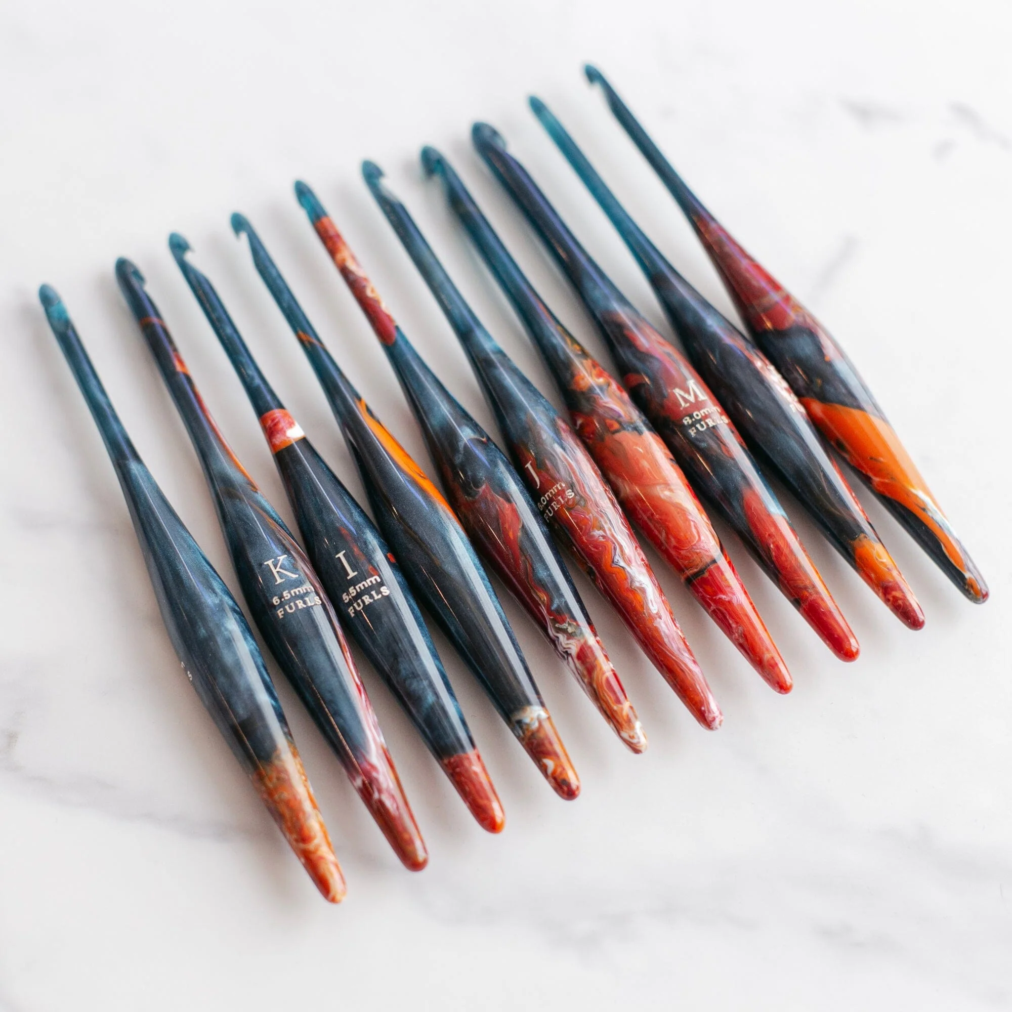 Limited Edition Nebula Streamline Resin Galaxy Crochet Hook - Image 3