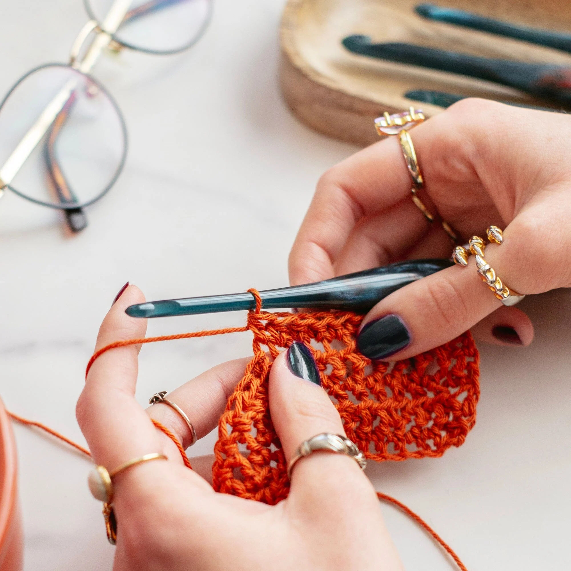 Limited Edition Nebula Streamline Resin Galaxy Crochet Hook - Image 4