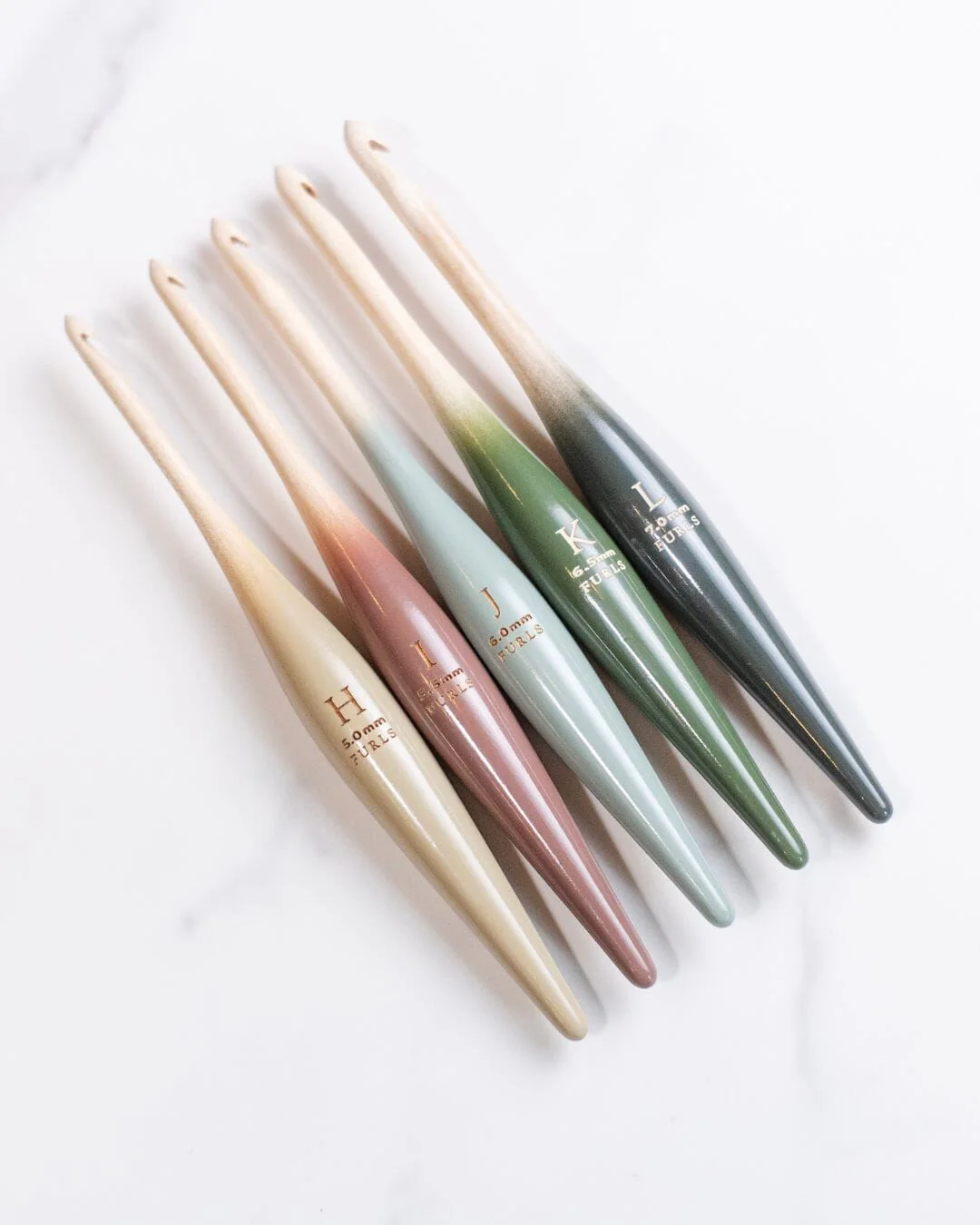 Maple Ombre Streamline Wood Crochet Hooks - Image 3
