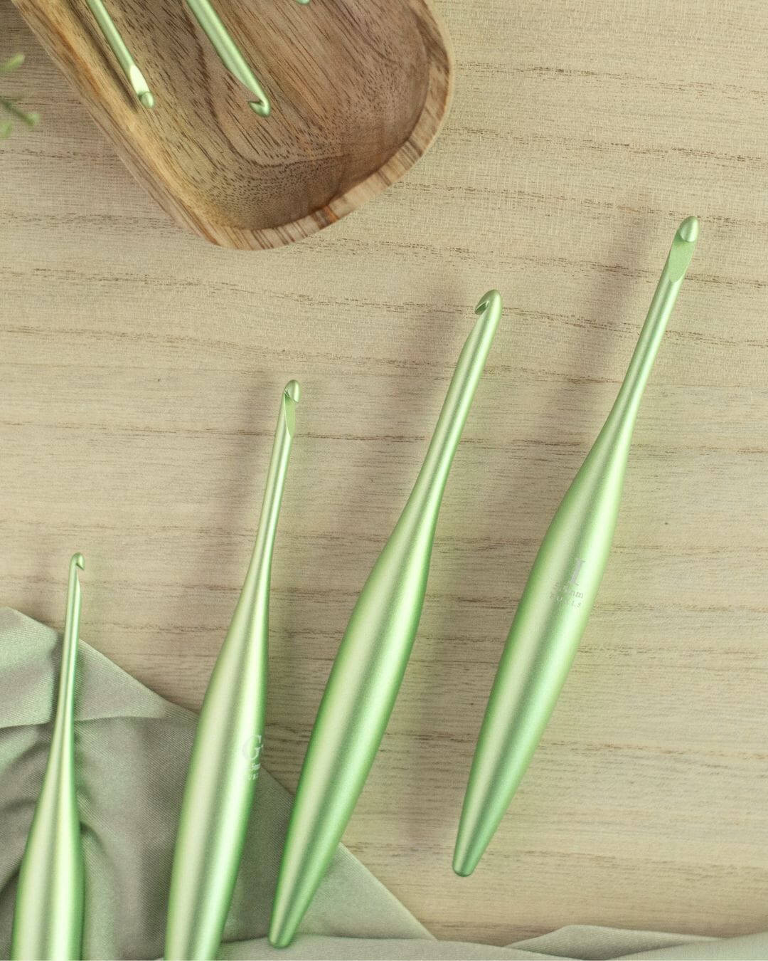 Limited Edition Pistachio Streamline Metal Crochet Hooks - Image 3