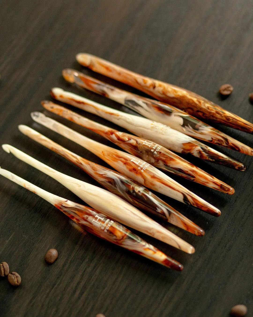 Limited Edition Latte Streamline Resin Crochet Hook - Image 3